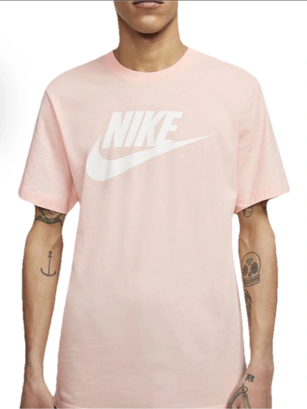 Nike Sportswear Mens Futura Icon Logo T-Shirt Light Pink Size Large